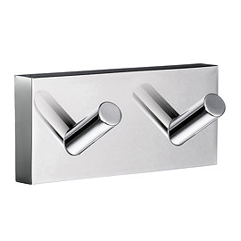 Smedbo House - Polished Chrome Double Towel Hook - RK356 Large Image