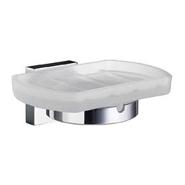 Smedbo House - Polished Chrome Holder with Glass Soap Dish - RK342 Medium Image