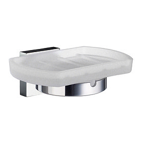 Smedbo House - Polished Chrome Holder with Glass Soap Dish - RK342 Large Image