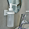 Smedbo House - White Holder with Frosted Glass Soap Dispenser