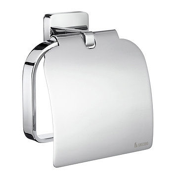Smedbo Ice Toilet Roll Holder with Cover - Polished Chrome