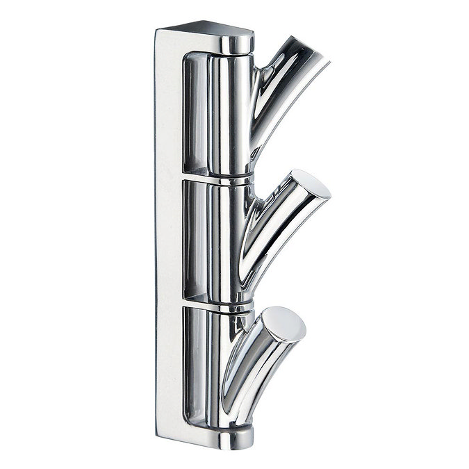 Smedbo Life Swing Arm Triple Hook - Polished Chrome - GK108 Large Image