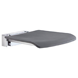 Smedbo Living Folding Wall Mounted Shower Seat - Dark Grey - FK414 Medium Image