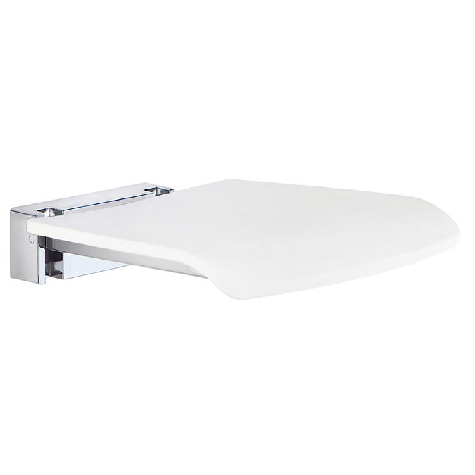 Smedbo Living Folding Wall Mounted Shower Seat - White