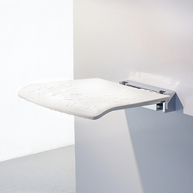 Smedbo Living Folding Wall Mounted Shower Seat - White