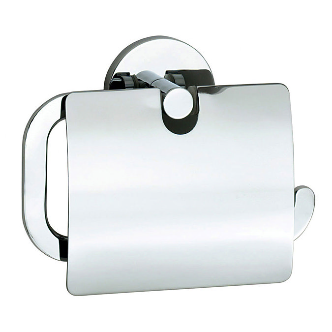 Smedbo Loft Toilet Roll Holder with Cover - Polished Chrome - LK3414 Large Image