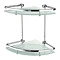 Smedbo Outline 2-Tier Corner Glass Shelf - Polished Chrome - FK464 Large Image