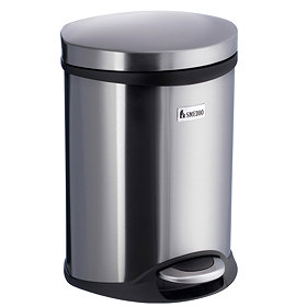 Smedbo Outline Lite 6 Litre Pedal Bin - Brushed Stainless Steel Large Image