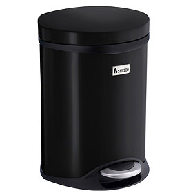 Smedbo Outline Lite 6 Litre Pedal Bin - Black Large Image