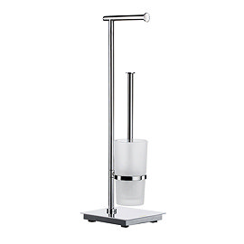 Smedbo Outline Lite Square Freestanding Toilet Brush and Roll Holder - FK603 Large Image