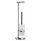 Smedbo Outline Lite Round Freestanding Toilet Brush and Roll Holder - FK607 Large Image