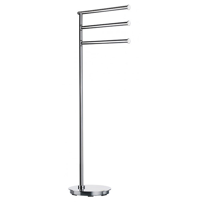 Smedbo Outline Lite Round Freestanding Triple Swing Arm Towel Rail - FK608 Large Image