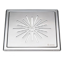 Smedbo Outline Star Pattern Floor Grating - Polished Stainless Steel - FK500 Medium Image
