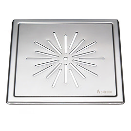 Smedbo Outline Star Pattern Floor Grating - Polished Stainless Steel - FK500 Large Image