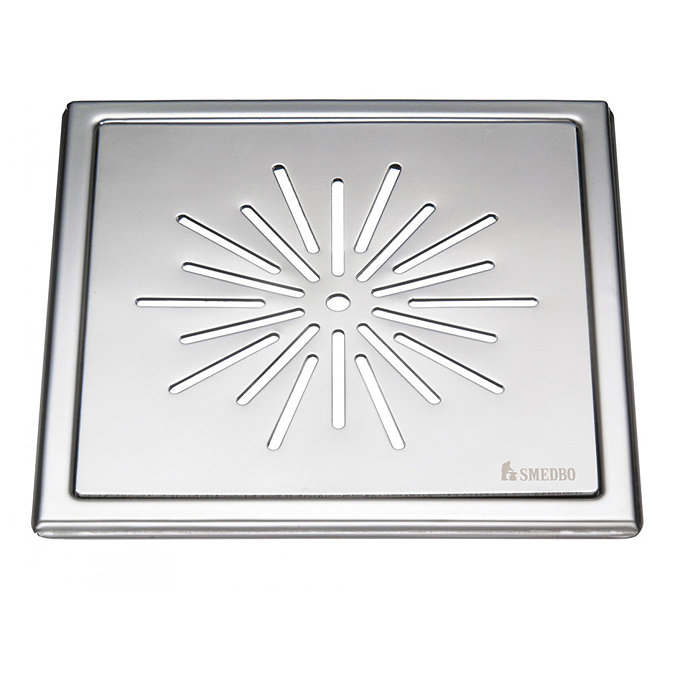 Smedbo Outline Star Pattern Floor Grating - Polished Stainless Steel - FK500 Large Image