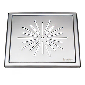 Smedbo Outline Star Pattern Floor Grating - Polished Stainless Steel - FK500 Large Image