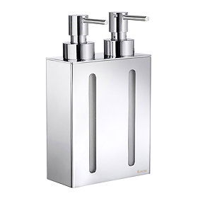 Smedbo Outline Wall Mounted Double Soap Dispenser - Polished Chrome - FK258 Large Image