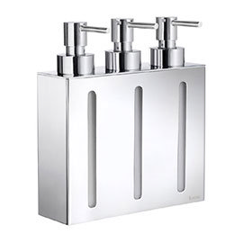 Smedbo Outline Wall Mounted Triple Soap Dispenser - Polished Chrome - FK259 Medium Image