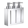 Smedbo Outline Wall Mounted Triple Soap Dispenser - Polished Chrome - FK259 Large Image