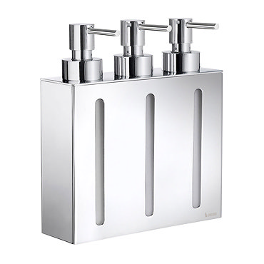 Smedbo Outline Wall Mounted Triple Soap Dispenser - Polished Chrome - FK259  Profile Large Image