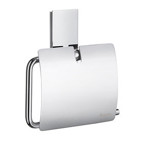 Smedbo Pool Toilet Roll Holder with Cover - Polished Chrome - ZK3414 Large Image