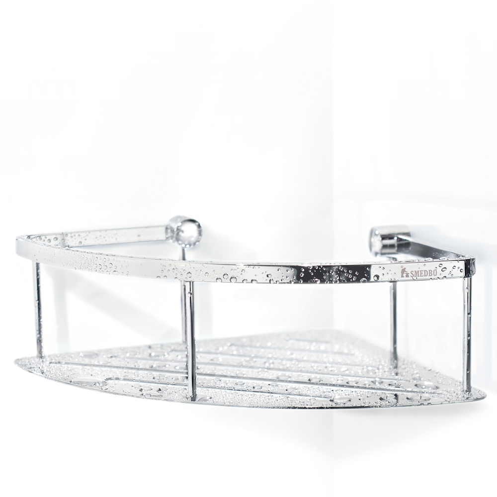 SMEDBO Seifenkorb Sideline – Aus Messing, Gebürstetes Chrom, 25 X 11 X 6 Cm, Für Bad & Dusche