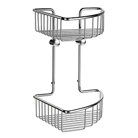 Smedbo Sideline Double Corner Shower Basket