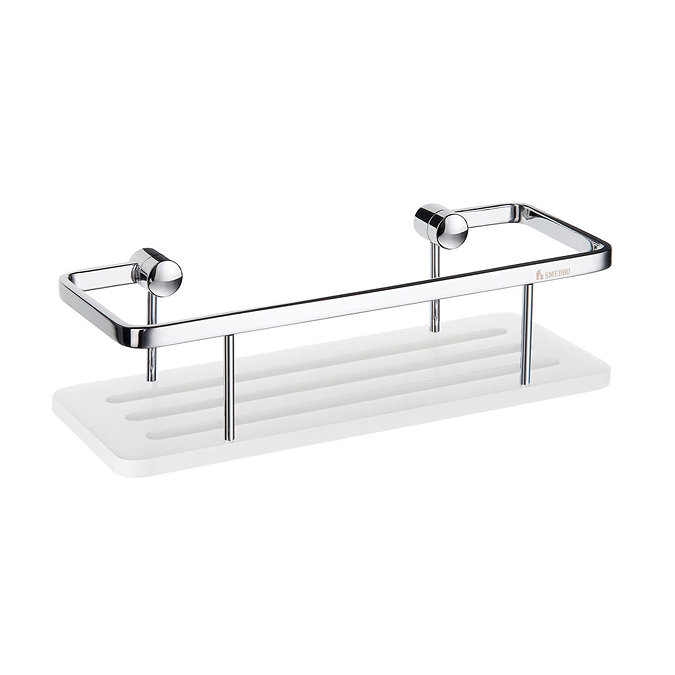 Smedbo Sideline Soap Basket - Polished Chrome / White - DK3004 Large Image