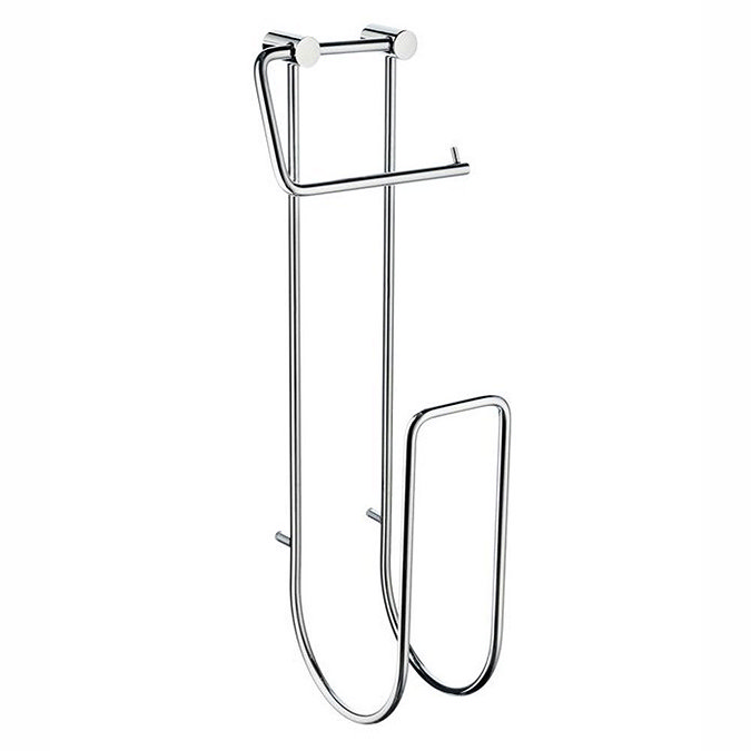 Smedbo Sideline Toilet Roll Holder with Spare Roll Holder - Polished Chrome - DK1065 Large Image