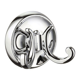 Smedbo Villa Double Towel Hook - Polished Chrome - K256 Large Image