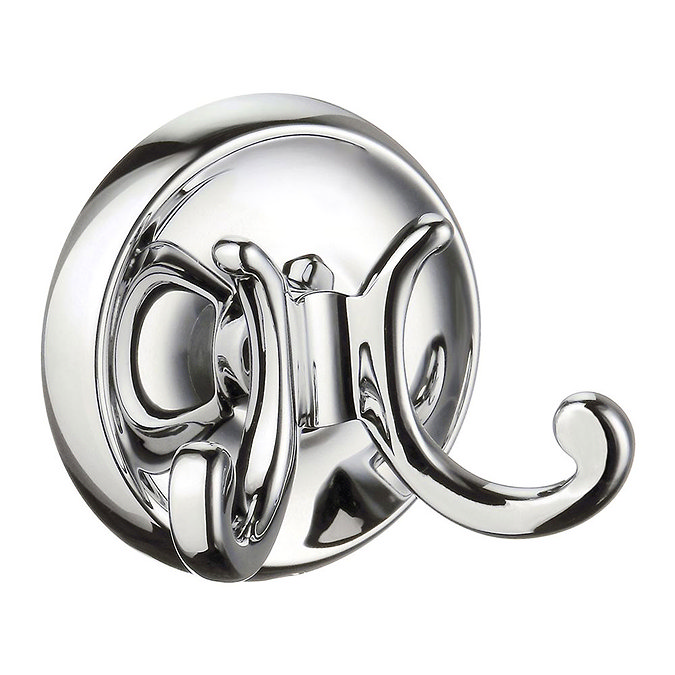 Smedbo Villa Double Towel Hook - Polished Chrome - K256 Large Image