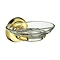 Smedbo Villa Glass Soap Dish & Holder - Polished Brass - V242 Large Image