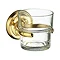Smedbo Villa Glass Tumbler & Holder - Polished Brass - V243 Large Image