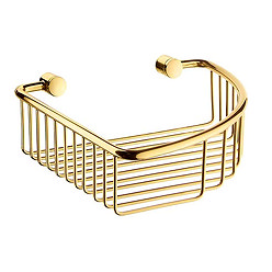 Smedbo Villa - Polished Brass Corner Soap Basket - V274 Large Image