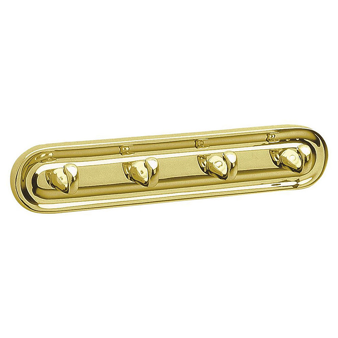 Smedbo Villa Quadruple Towel Hook - Polished Brass - V259 Large Image