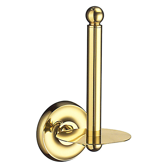 Smedbo Villa Spare Toilet Roll Holder - Polished Brass - V220 Large Image