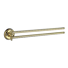 Smedbo Villa Swing Arm Towel Rail - Polished Brass - V226 Large Image