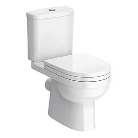 Sofia Modern Close Coupled Rimless Toilet + Soft Close Seat