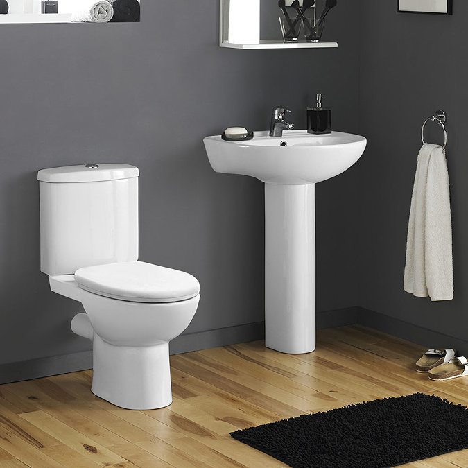 Cove Rimless Close Coupled Toilet + Soft Close Seat  Standard Large Image