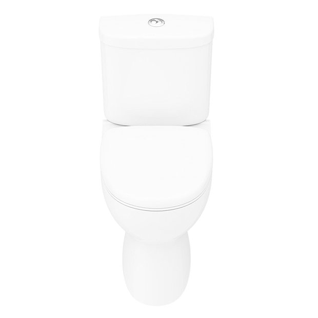 Cove Rimless Close Coupled Toilet + Soft Close Seat  In Bathroom Large Image