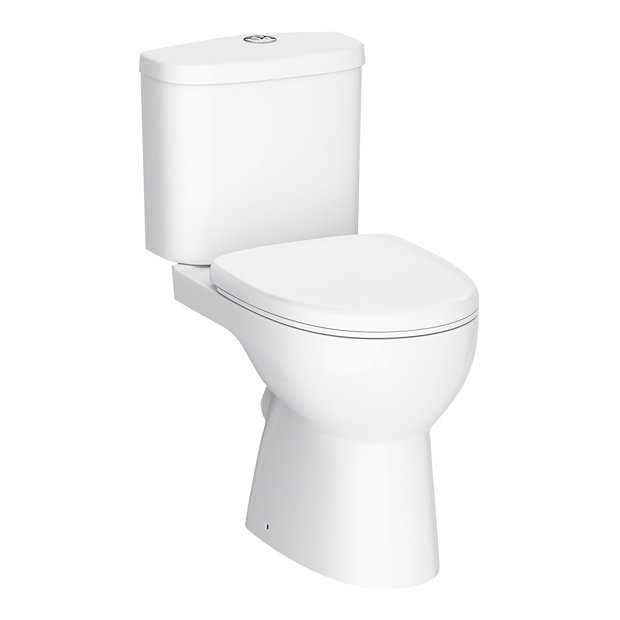 Cove Rimless Close Coupled Toilet + Soft Close Seat Large Image