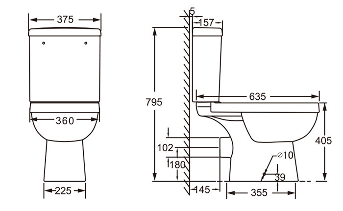 Sofia Smart Toilet with Bidet Wash Function, Heated Seat + Dryer