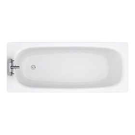 Solace 1700 x 700mm 2TH Steel Enamel Bath