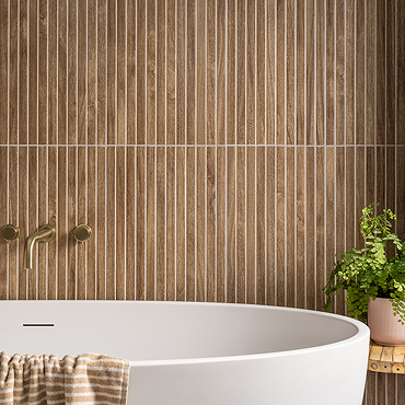 Solano Oak Wood Effect Large Format Wall Tiles - 330 x 1000mm