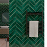 Somerton Green Glazed Crackle Effect Wall Tiles - 75 x 230mm