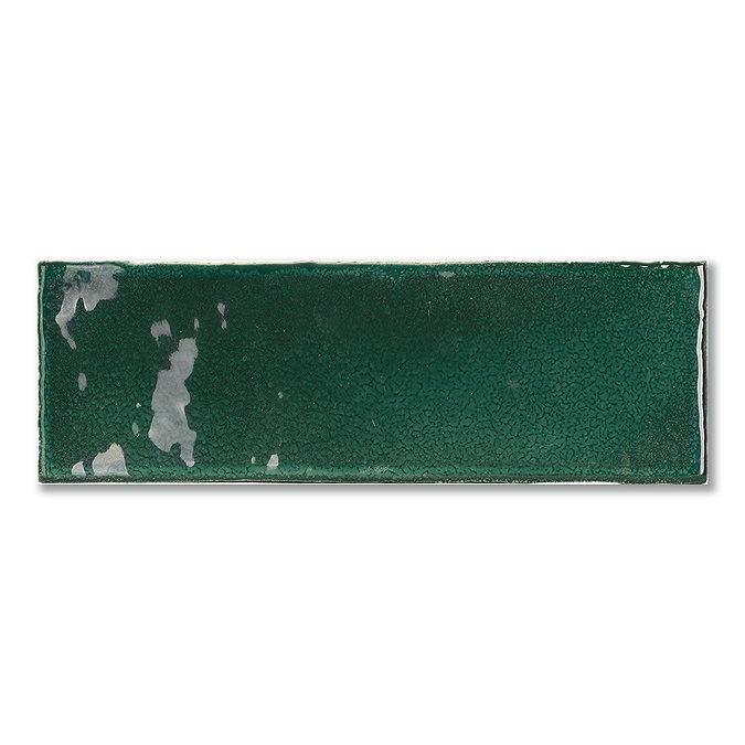 Somerton Green Glazed Crackle Effect Wall Tiles - 75 x 230mm