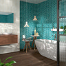 Somerton Teal Glazed Crackle Effect Wall Tiles - 75 x 230mm