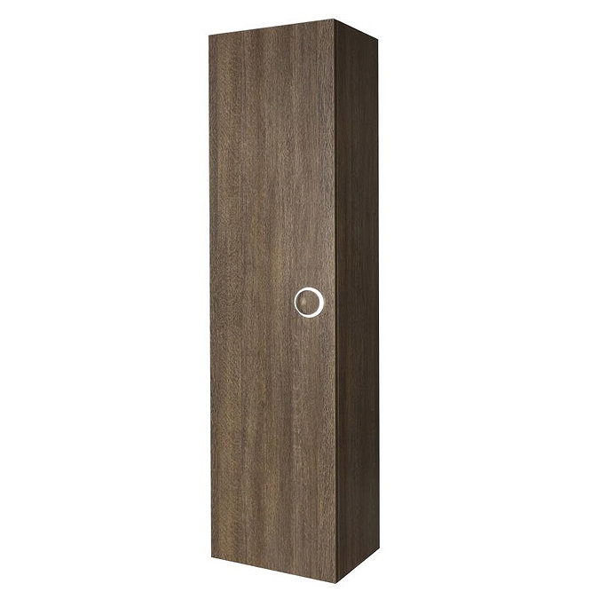 Sonar Wall Mounted Side Cabinet - Oak Finish W400 x D300mm - FSO005 Large Image