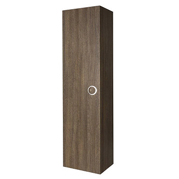 Sonar Wall Mounted Side Cabinet - Oak Finish W400 x D300mm - FSO005 Profile Large Image