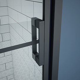 Spare Handles for Arezzo Matt Black Grid Frameless Pivot Shower Door